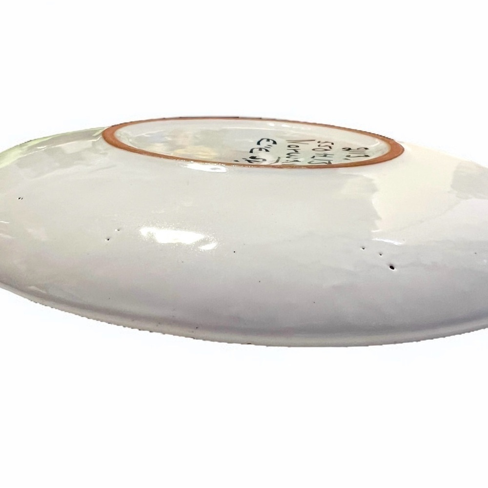 Vintage Elle Keramikk Norwegian Potter Plate 7.75" Hand-Painted Signed 1960s - Picture 8 of 10